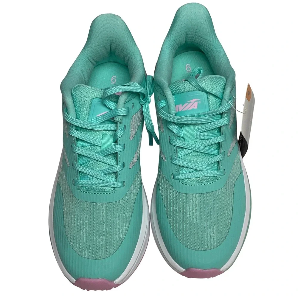 Avia Women Teal Pink‎ Running Sneakers Memory Foam Athletic Shoes Size 6 NEW